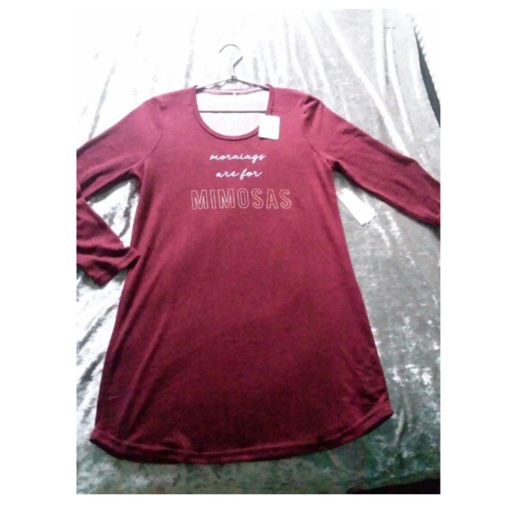 Danskin Long Pajama Shirt Size Medium